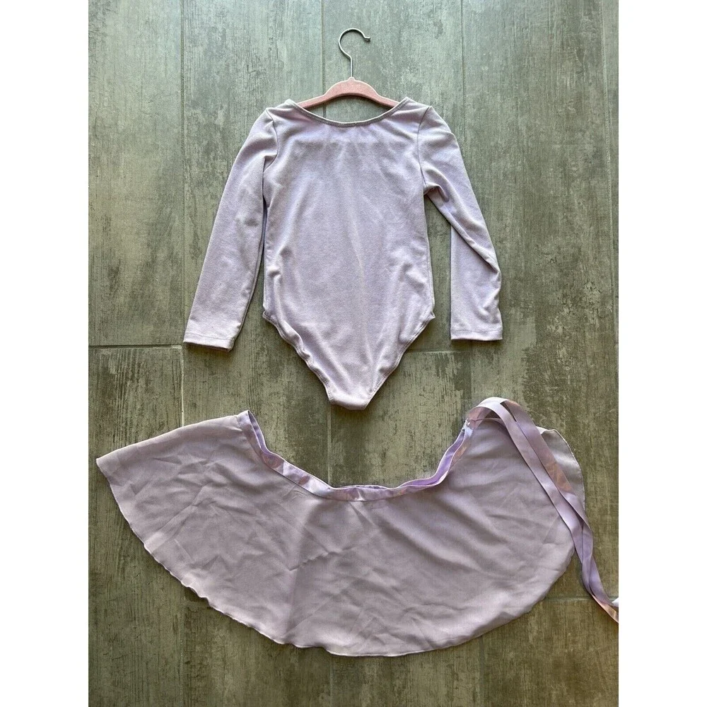 Gymnastics Leotard Chiffon Tutu Ballerina Ballet Dress 2 Piece Set Dance 3T - 4T